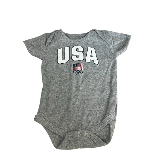 Kids Gray USA Onesie 12 Months - Picture 1 of 6